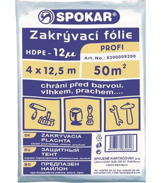 Krycia fólia SPOKAR 4x12,5m HDPE12