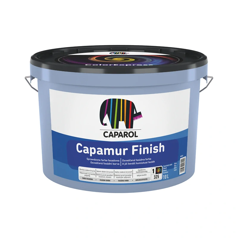 Caparol Capamur Finish - biela fasádna farba vylepšená silikónom