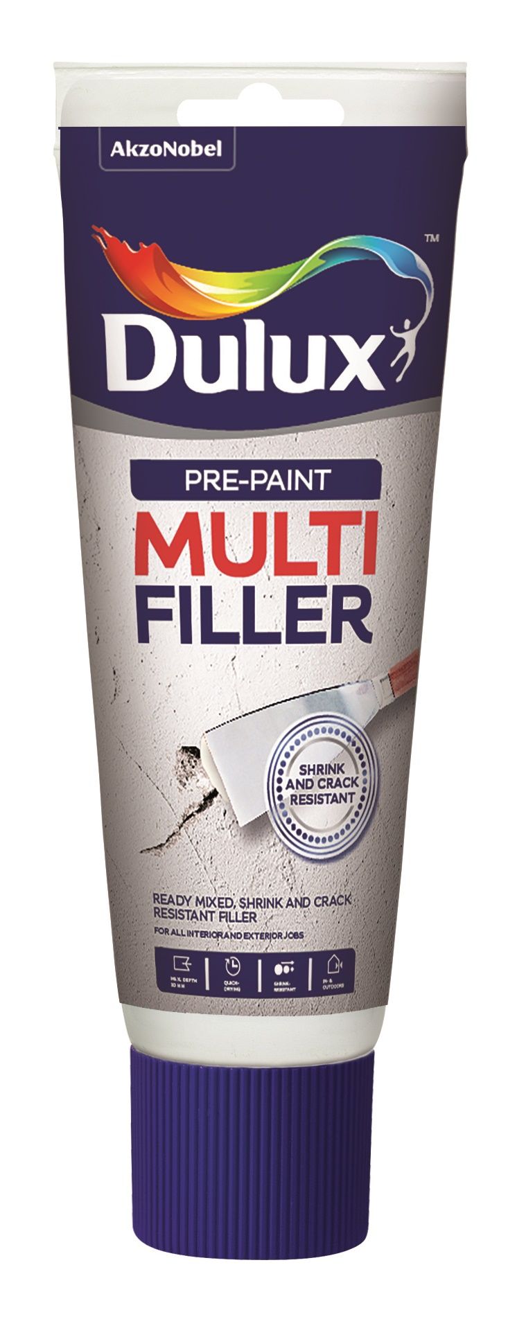 Tmel Dulux MultiFiller 330g biely - pretierateľný jemný tmel