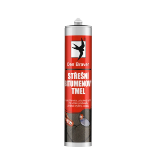 DEN BRAVEN strešný bitumenový tmel čierny 310ml - tesniaci škárovací tmel na strechy