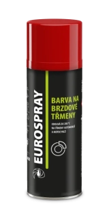 Eurospray sprej na brzdové strmeňe červený RAL 3020 400ml - akrylový lak s leskom