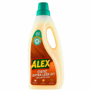 Alex 2v1 čistič na drevené podlahy extra lesk 750ml